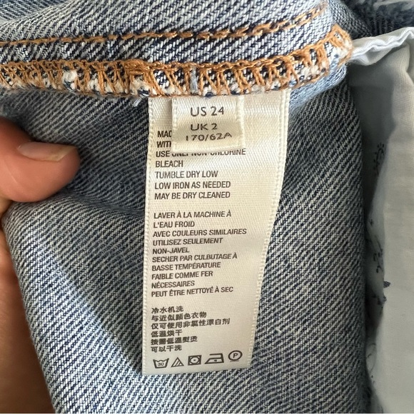 Free People Brea Cutoff Skirt in Mile High Blue Size 24 - Picture 6 of 16